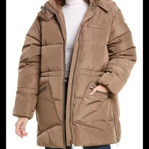 Ganni Brown Puffer Coat size small/medium